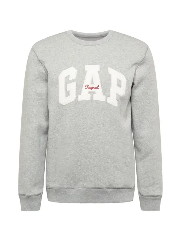 GAP GAP Sweater majica  siva melange / crvena / bijela