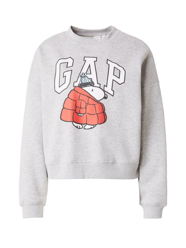 GAP GAP Sweater majica  siva melange / crvena / crna / bijela