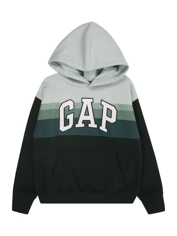 GAP GAP Sweater majica  smaragdno zelena / kraljevski zelena / pastelno zelena / bijela