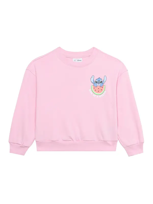 GAP GAP Sweater majica 'STITCH'  golublje plava / svijetlozelena / roza / lubenica roza