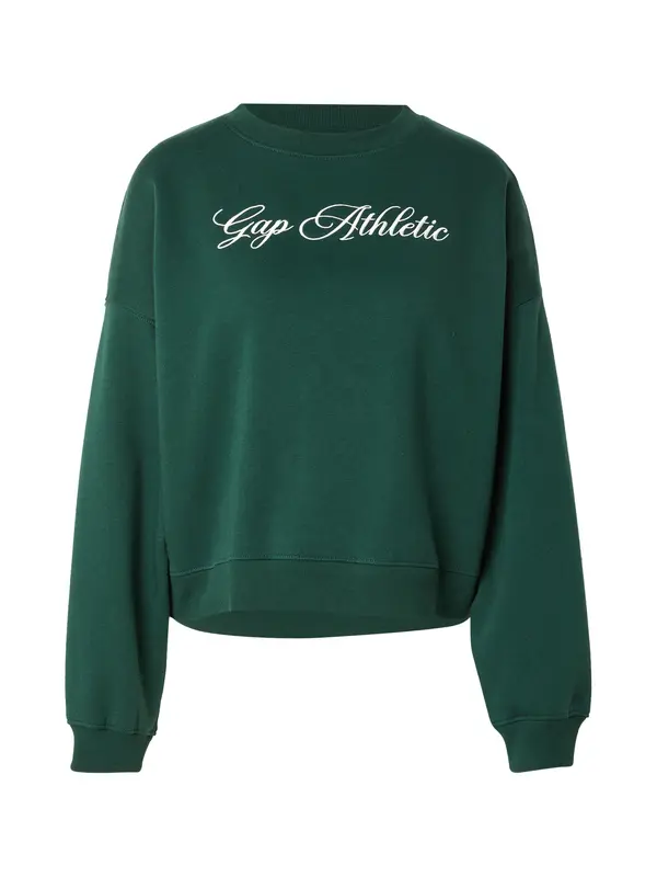 GAP GAP Sweater majica  tamno zelena / bijela