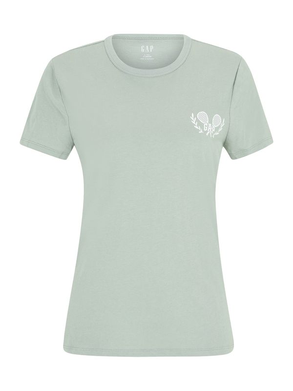 Gap Tall Gap Tall Majica  svijetlozelena / bijela