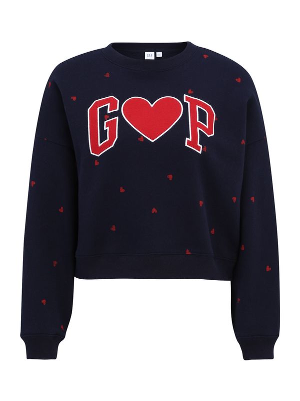 Gap Tall Gap Tall Sweater majica 'HERITAGE'  mornarsko plava / crvena / bijela