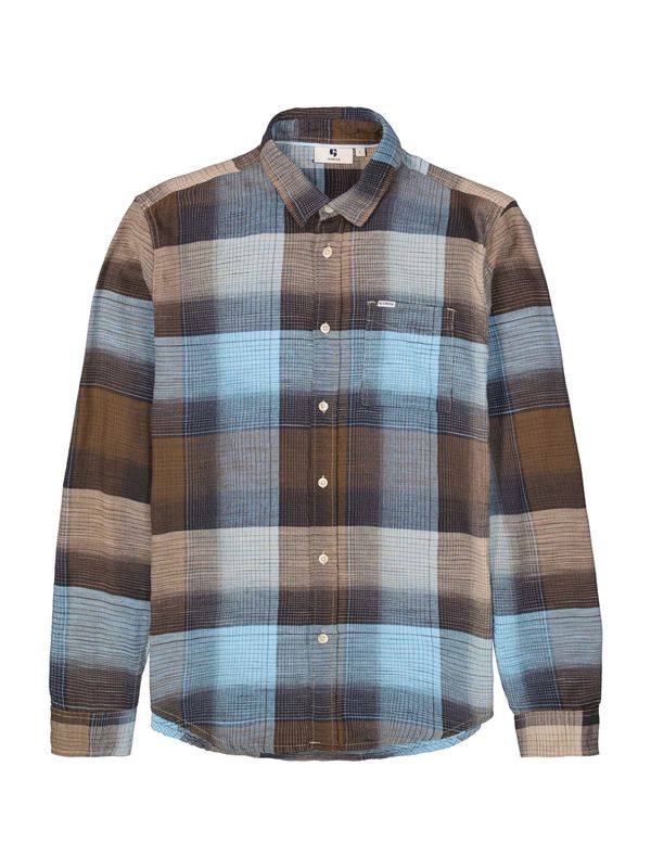 GARCIA GARCIA Košulja  svijetloplava / smeđa / čokolada / bež siva
