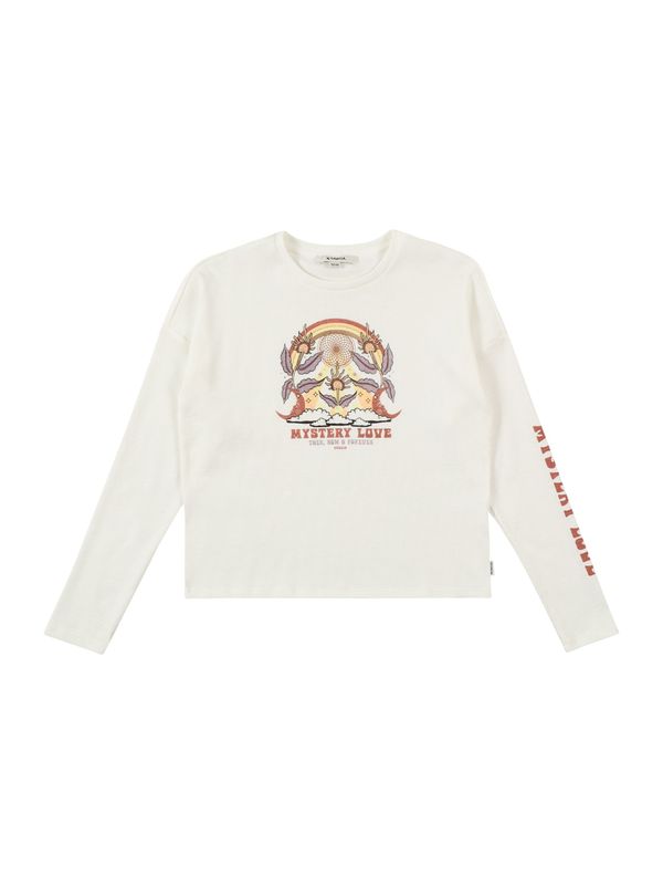 GARCIA GARCIA Majica  hrđavo smeđa / svijetložuta / svijetloljubičasta / prljavo bijela