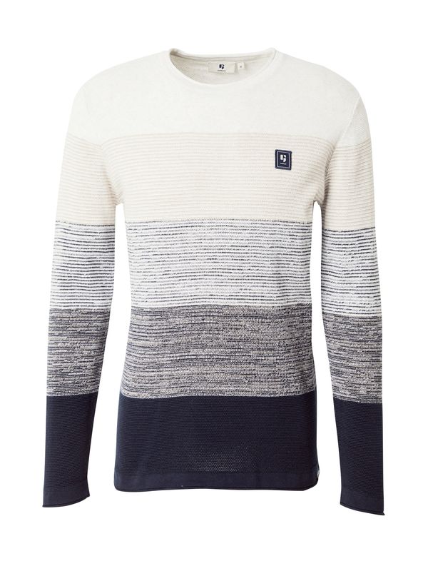 GARCIA GARCIA Pulover  bež / mornarsko plava / siva / bijela