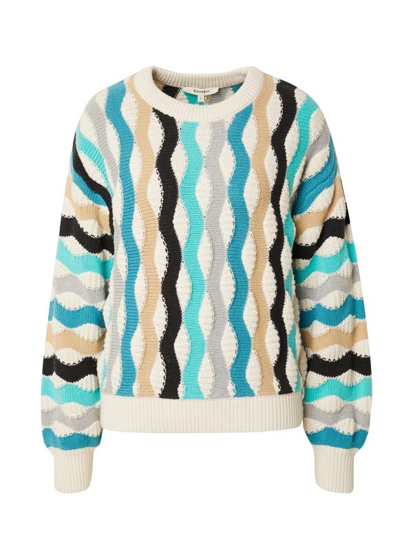 GARCIA GARCIA Pulover  boja devine dlake (camel) / svijetlobež / tirkiz / crna