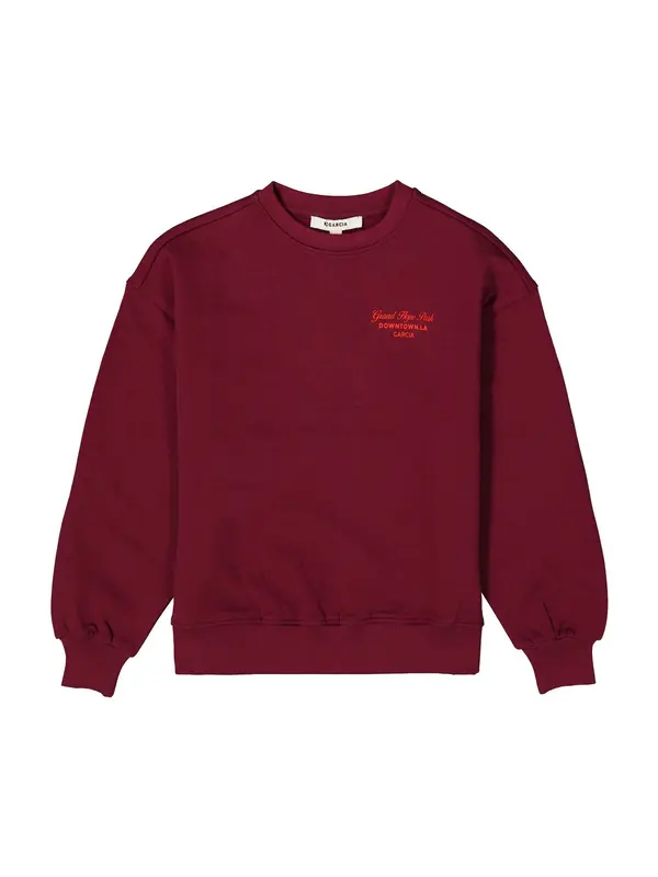 GARCIA GARCIA Sweater majica  crvena / boja vina / bijela
