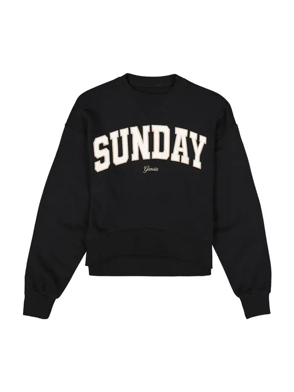 GARCIA GARCIA Sweater majica  pijesak / crna / bijela