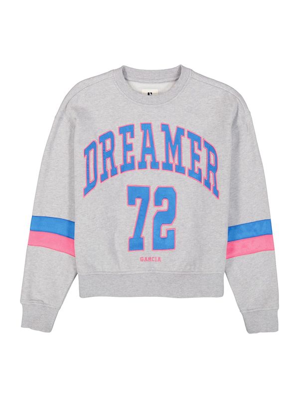 GARCIA GARCIA Sweater majica  plavi traper / svijetlosiva / svijetloroza