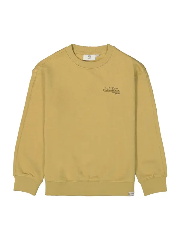 GARCIA GARCIA Sweater majica  svijetlosiva / maslinasta / crna