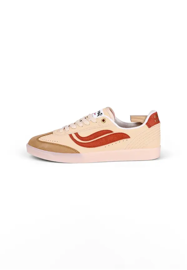 Genesis Footwear Genesis Footwear Niske tenisice 'G-Volley Rust Serial'  nude / tamno bež / crvena