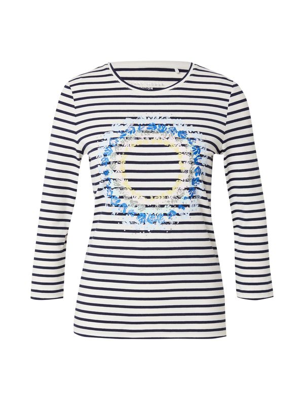 GERRY WEBER GERRY WEBER Majica  morsko plava / pastelno žuta / siva / bijela