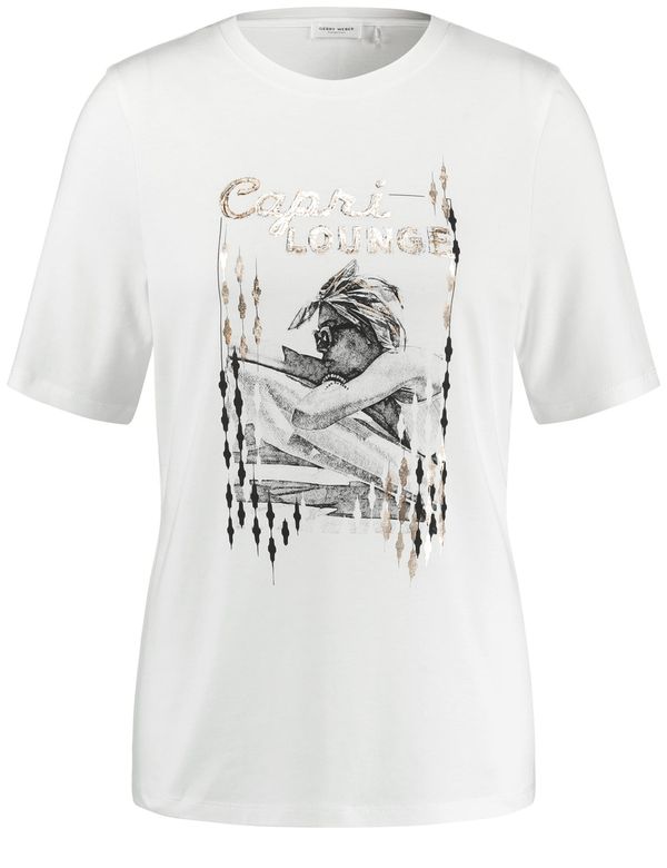 GERRY WEBER GERRY WEBER Majica  zlatna / crna / prljavo bijela