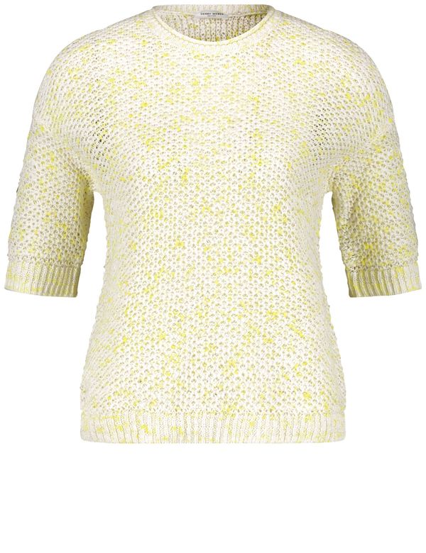 GERRY WEBER GERRY WEBER Pulover  svijetložuta / bijela