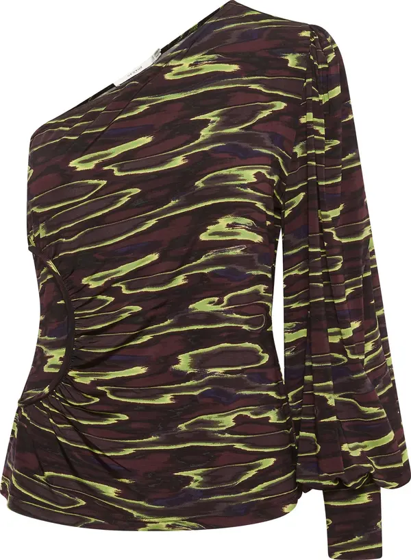 Gestuz Gestuz Bluza 'Shevy'  smeđa / žuta / svijetlozelena / ljubičasta