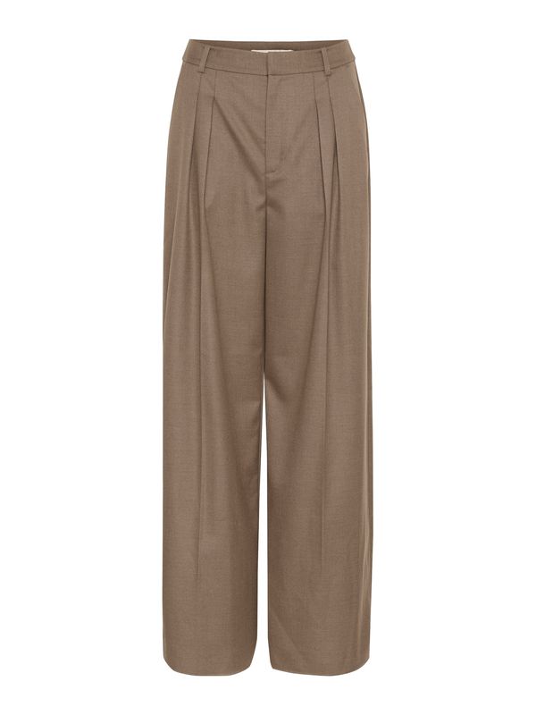 Gestuz Gestuz Hlače s naborima 'Cacia'  smeđa