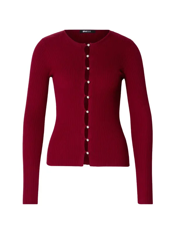Gina Tricot Gina Tricot Kardigan  tamno crvena / biserno bijela