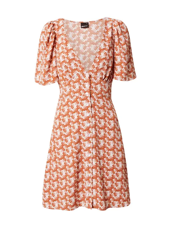 Gina Tricot Gina Tricot Košulja haljina 'Carola'  konjak / prljavo bijela