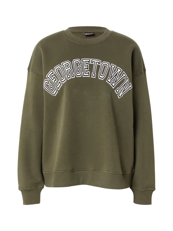 Gina Tricot Gina Tricot Sweater majica  maslinasta / crna / bijela