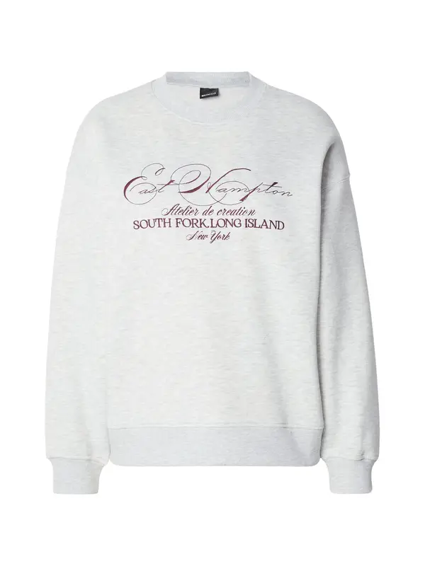 Gina Tricot Gina Tricot Sweater majica  svijetlosiva / rubin crvena