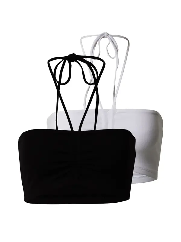 Gina Tricot Gina Tricot Top 'Aronia'  crna / bijela
