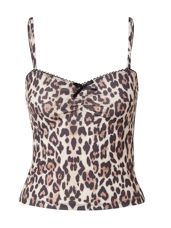 Gina Tricot Gina Tricot Top  čokolada / cappuccino / svijetlosmeđa