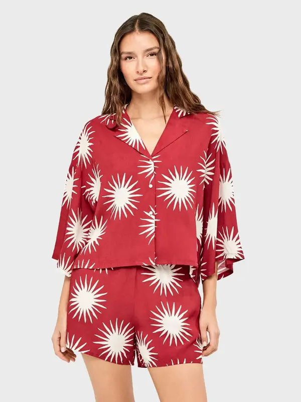 Gisela Gisela Bluza  crvena / prljavo bijela
