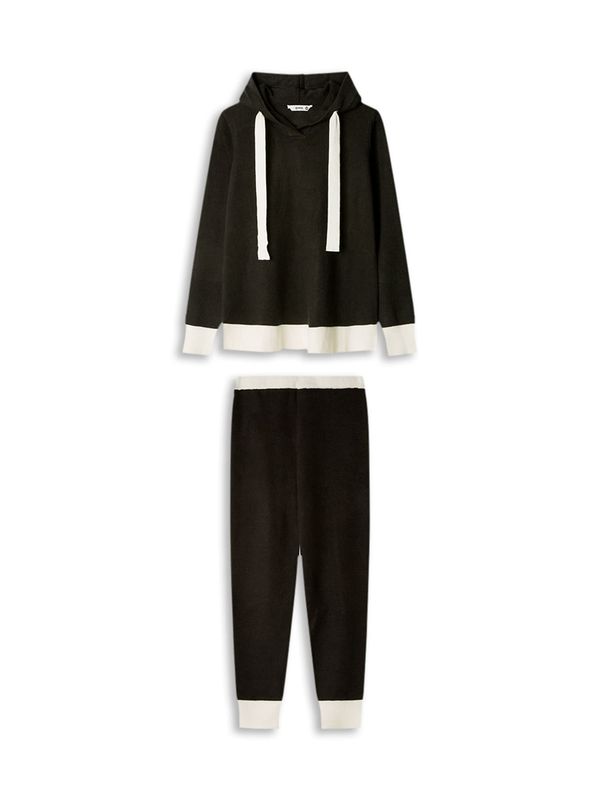 Gisela Gisela Pidžama  crna / bijela