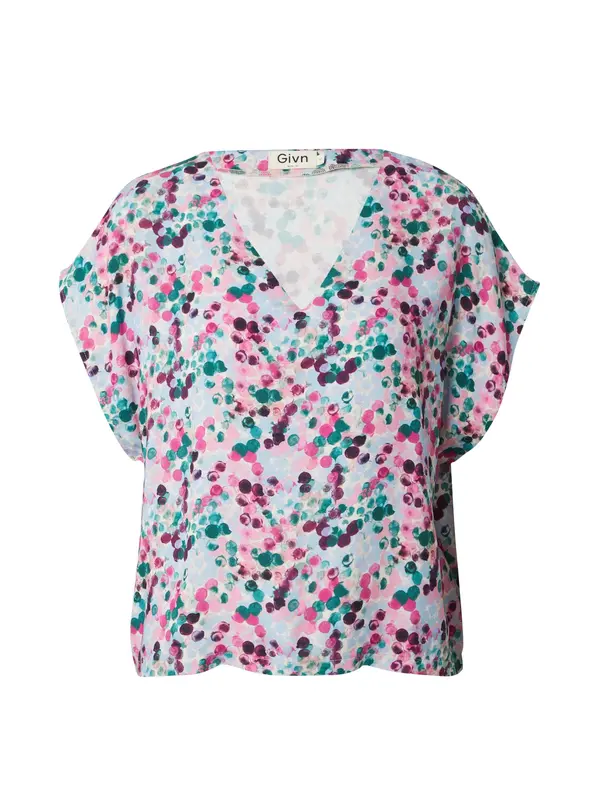 Givn Berlin Givn Berlin Bluza 'Ruby'  svijetloplava / petrol / patlidžan / roza