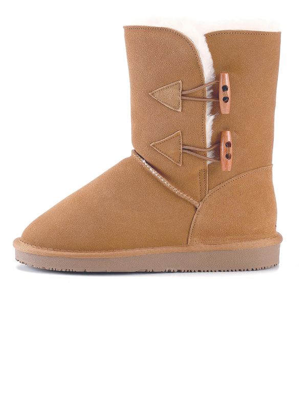 Gooce Gooce Čizme za snijeg 'Hubbard'  kestenjasto smeđa / bijela