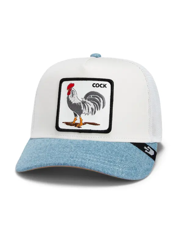GOORIN Bros. GOORIN Bros. Šilterica 'Rooster Fan Instituion'  plavi traper / siva / crna / bijela