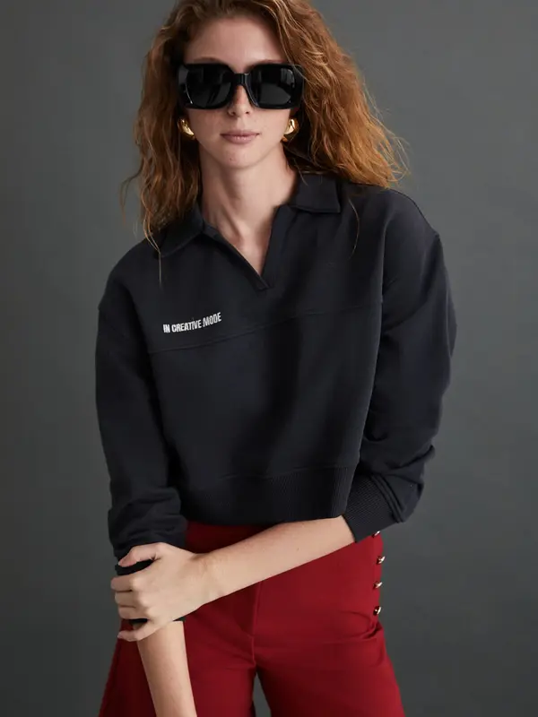 Grimelange Grimelange Sweater majica  antracit siva