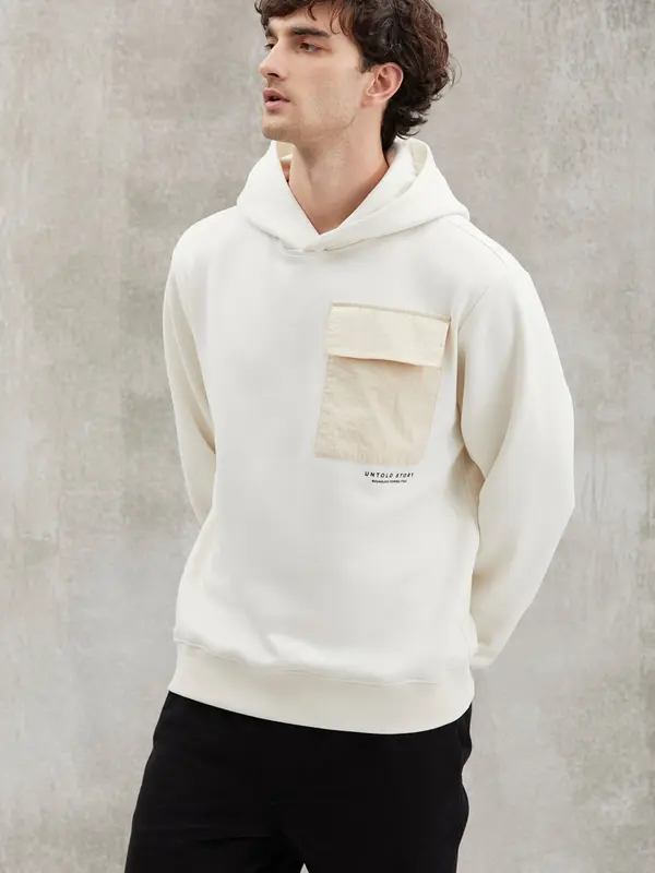 Grimelange Grimelange Sweater majica  bež siva / crna