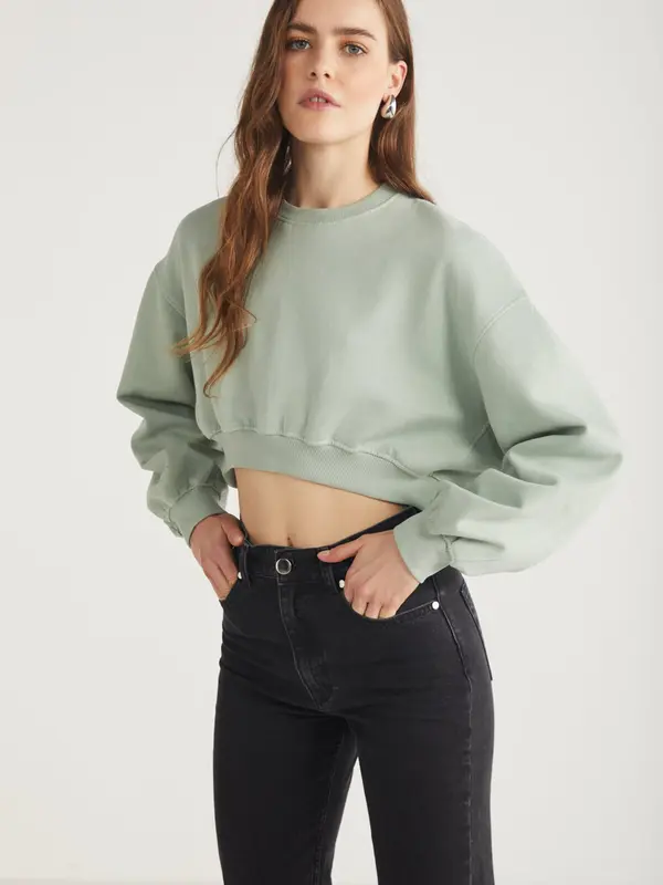 Grimelange Grimelange Sweater majica  pastelno zelena