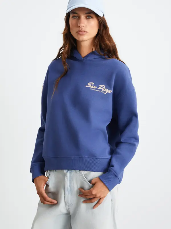 Grimelange Grimelange Sweater majica  plava / bijela
