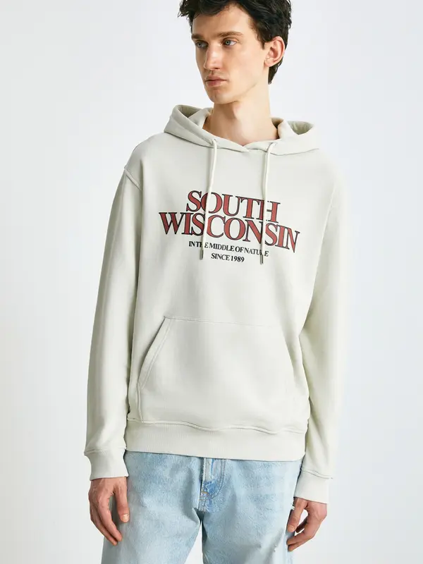 Grimelange Grimelange Sweater majica  svijetlosiva / boja vina / crna
