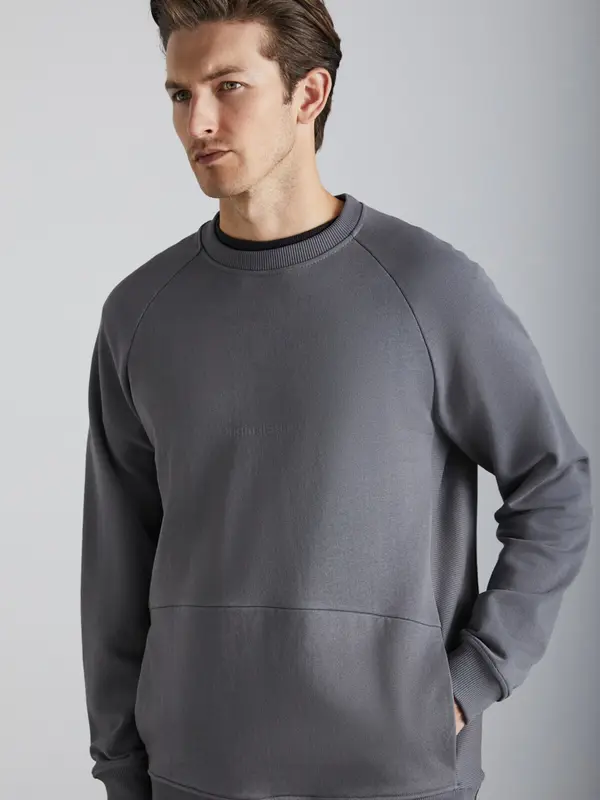 Grimelange Grimelange Sweater majica  tamo siva