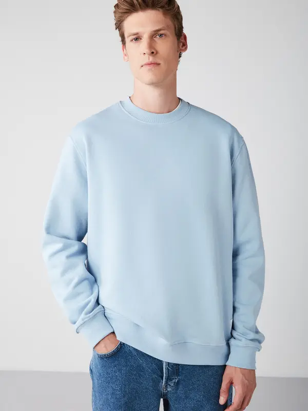 Grimelange Grimelange Sweater majica 'Travis'  svijetloplava