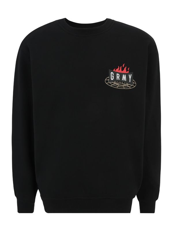 Grimey Grimey Sweater majica 'BACK AT YOU'  sivkasto bež / crvena / crna / bijela