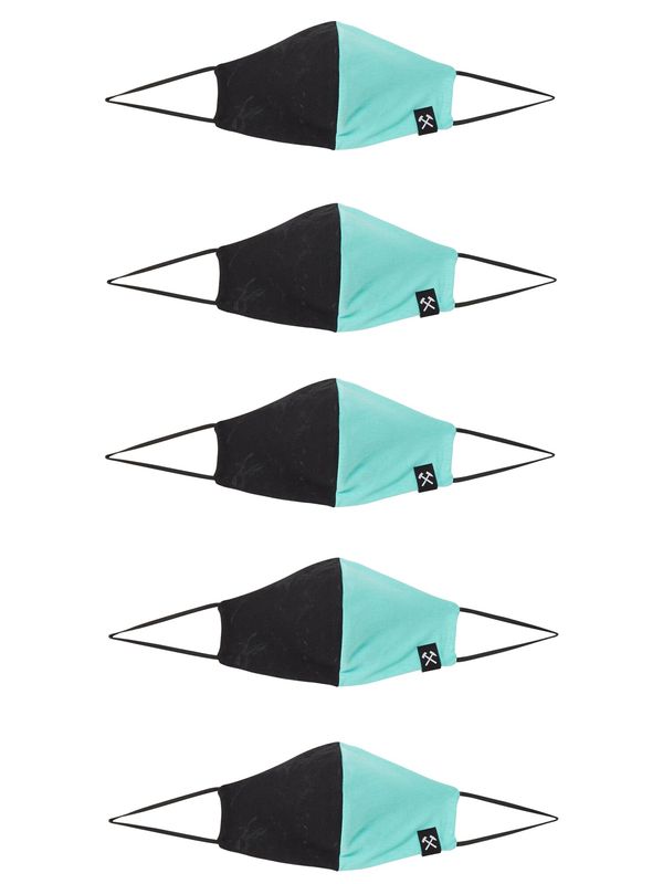 Grubenhelden Grubenhelden Ručnik 'Colourblock'  tirkiz / crna