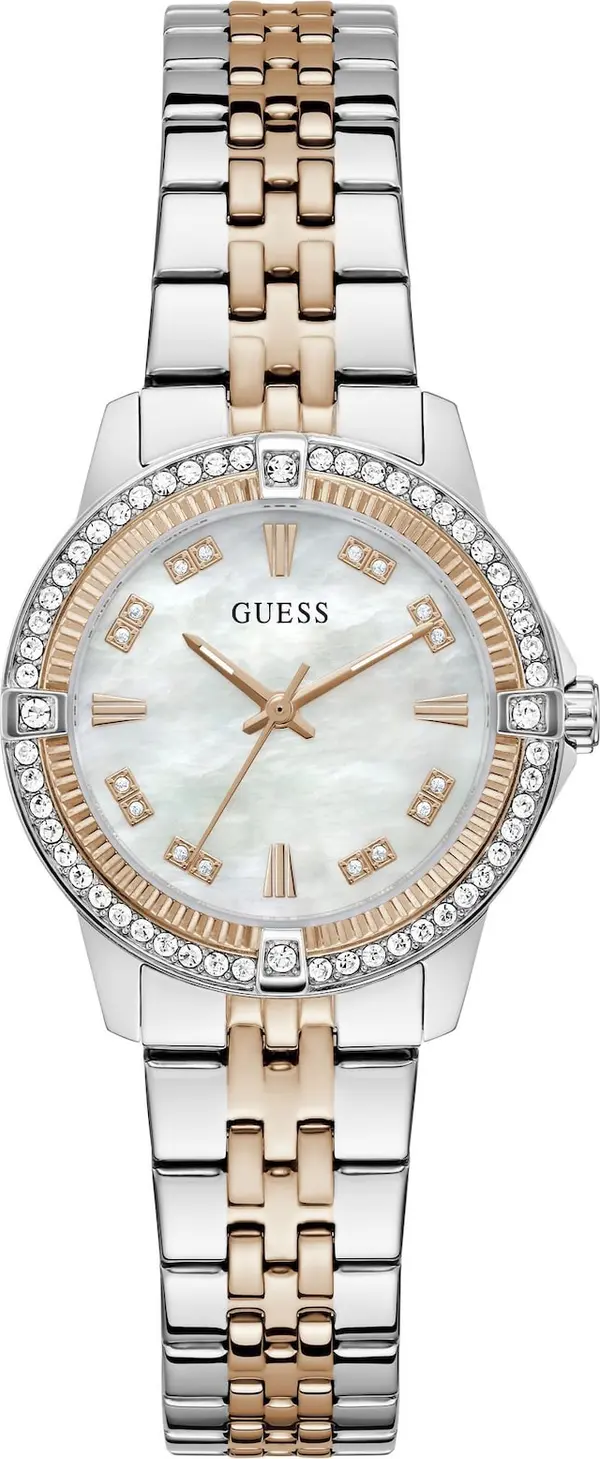 GUESS GUESS Analogni sat 'Colette'  zlatna / srebro