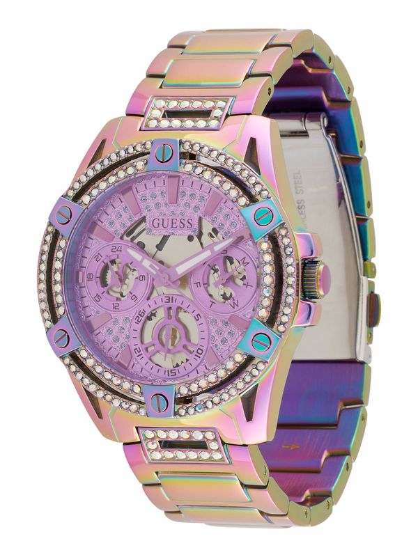 GUESS GUESS Analogni sat  ljubičasta / roza / srebro