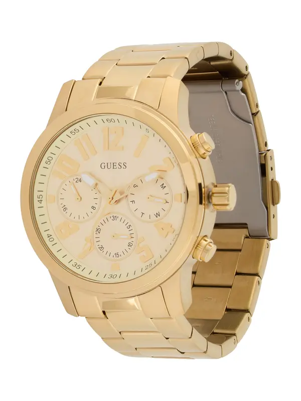 GUESS GUESS Analogni sat 'Parker'  zlatna