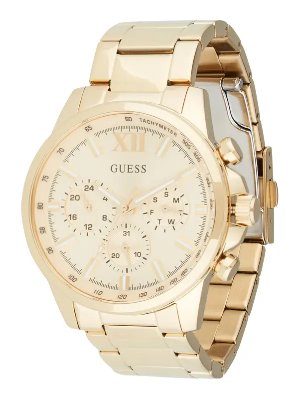GUESS GUESS Analogni sat 'WALKER'  zlatna