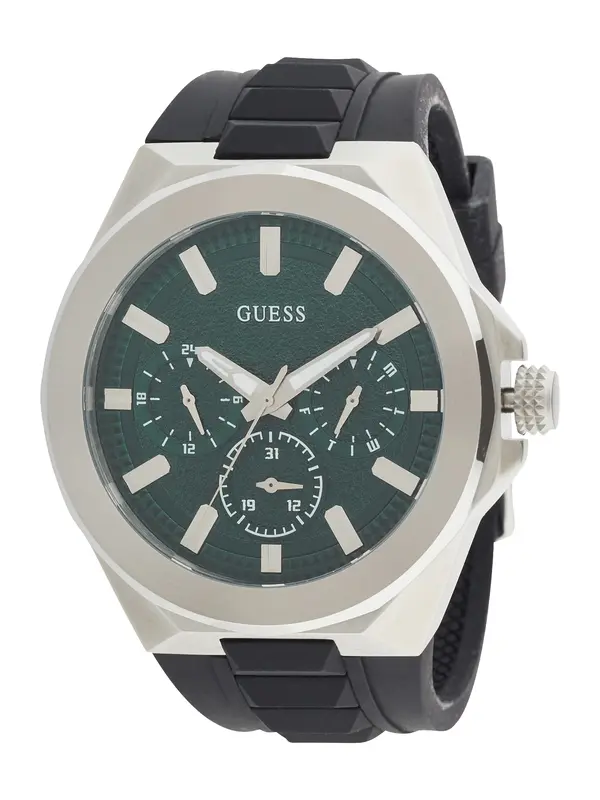 GUESS GUESS Analogni sat  zelena / crna / srebro
