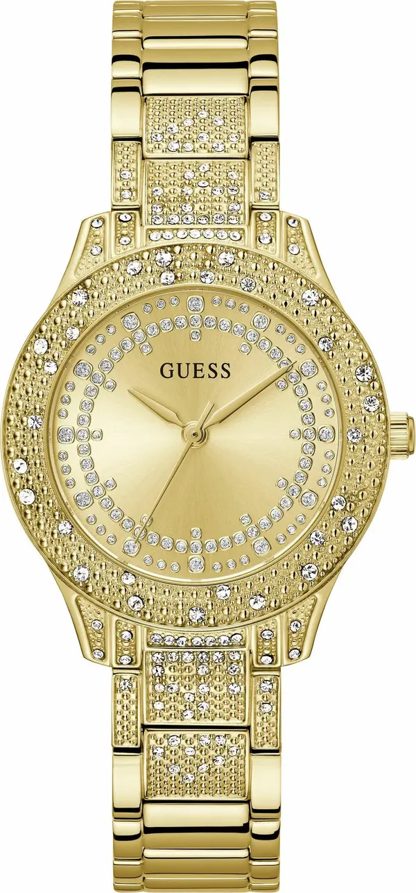 GUESS GUESS Analogni sat  zlatna / crna / prozirna