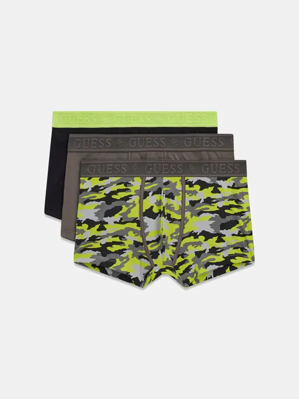 GUESS GUESS Bokserice 'JOE'  smeđa / tamo siva / kivi zelena / crna