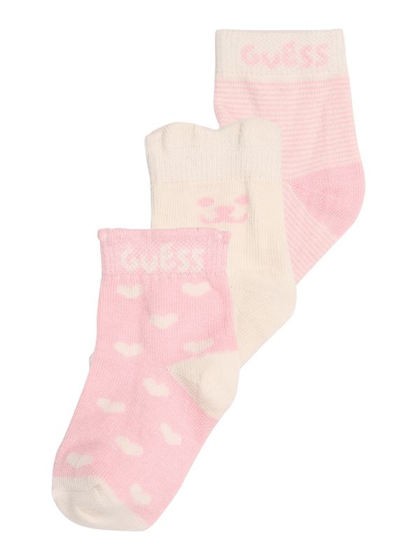 GUESS GUESS Čarape  svijetlobež / roza / bijela