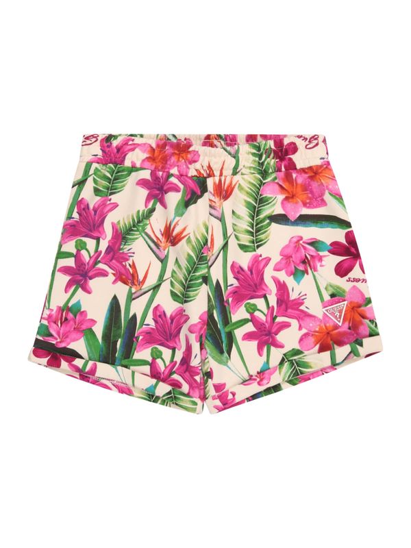 GUESS GUESS Hlače  bež / zelena / narančasta / roza